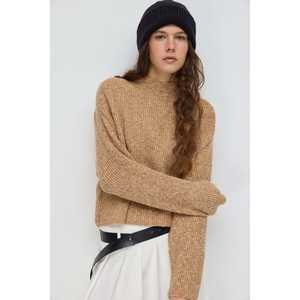 <b>Vintage</b> Half Fisherman's Neck Knit Crop Top for Women Casual Korean Sweet Breathable 100% Cotton Autumn <b>Vintage</b> Print <b>Sweater</b> - Product Image 4