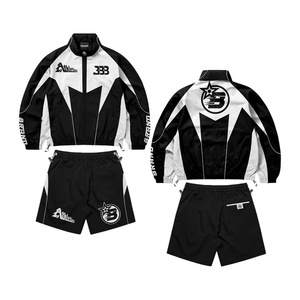 Chaqueta y Pantalón Corto de Invierno 2026 Más Vendidos, Estilo Urbano, con Parches Bordados, Chaqueta Cortavientos con Cremallera y Logotipo Personalizado para Hombre - Product Image 1