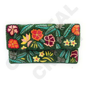 <b>Pink</b> Floral Custom Beaded Party <b>Clutch</b> Evening <b>Bag</b> Designer Ladies Shoulder <b>Bags</b> Luxury Purses and Handbags Parties - Product Image 3