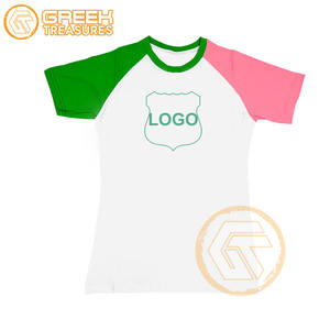 Vente en gros Alpha | Kapa T-shirt pour femme Vêtements de sororité Jersey de coton T-shirt respirant de haute qualité Alpha Vêtements grecs pour femme - Product Image 6