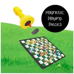 Juego de Mesa Portátil de Plástico Magnético, Serpientes y Escaleras, Plegable, Estilo Ludo, Juego de Estrategia, Ideal para Viajes, para Niños y Familias - Product Image 3