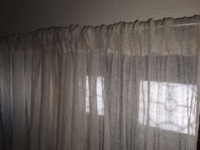 Rideau en lin 100% pur naturel, crème, peint à la main, léger, taille personnalisée, thème Latifi Love, décoration murale pour l'intérieur de la maison