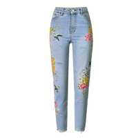 Pantalon cargo vintage grande taille respirant pour femme, longueur cheville, fermeture éclair, denim doux