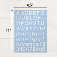 Ensemble de pochoirs en plastique pour lettres, pour l'artisanat, modèle d'alphabet réutilisable, bricolage, art