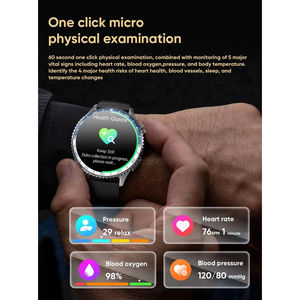 AOSENWELL MT900 ECG PPG Montre connectée avec écran bleu, éclairage flash, SOS, alerte course nocturne, surveillance de la température corporelle, du sommeil et du rythme cardiaque, IP67 - Product Image 4