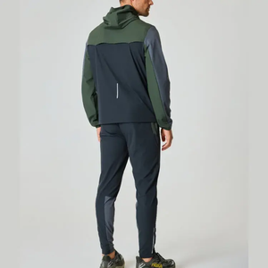 Survêtements décontractés pour hommes coupe-vent à manches longues coupe personnalisée léger respirant polyester/coton élégant confortable - Product Image 2