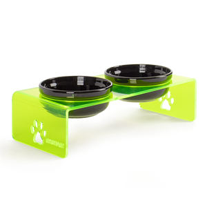 Double <b>Bowl</b> Acrylic Waterproof Portable Pet Feeding Station Large Capacity Clear Modern Design <b>Cat</b> Dog Small Animals Indoor - Product Image 4