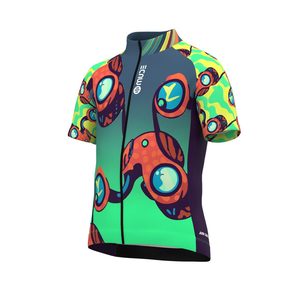 เสื้อปั่นจักรยานเด็ก Eco-Tech ระบายอากาศได้ดี น้ำหนักเบา แขนสั้น พร้อมลายพิมพ์สะท้อนแสง - Product Image 1