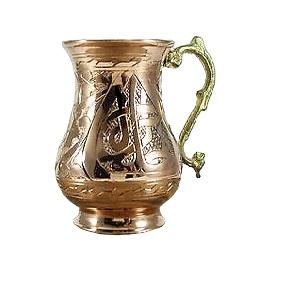 Tasse en cuivre pur de vente chaude avec tasse d'eau et de jus de qualité supérieure polonaise mate articles utilitaires de verres - Product Image 6