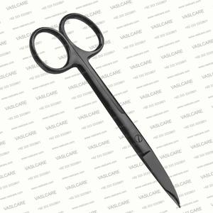 Tijeras de punto de sutura Premium de 14cm | Instrumento quirúrgico con revestimiento de titanio arcoíris con gancho delicado de Vaslcare - Product Image 5