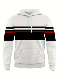 Nuevo chándal de moda, prendas de vestir, sudadera con capucha y cremallera con rayas laterales, ropa de gimnasio, ropa informal, chándal para hombres - Product Image 4