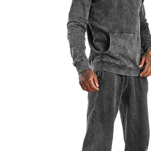 Chándal de Moda Urbana Vintage Lavado al Ácido con Logotipo Personalizado a Precio de Fábrica en Oferta - Product Image 3