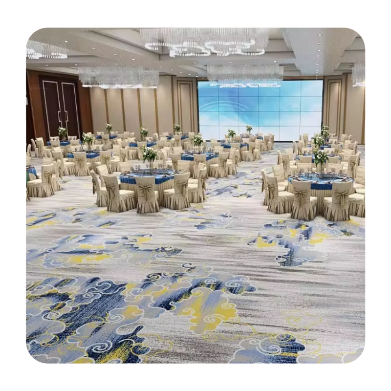 80% Wool 20% Nylon Fire-resistant Luxury Banquet Hall Floor Customized Wide Cinema Wall to Wall Wool Hotel Casino Carpet
