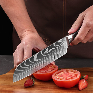 Vente en gros commandes en gros personnalisées OEM ODM service couteau de chef japonais professionnel Pakka manche en bois couteau de cuisine ultra tranchant - Product Image 3