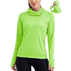 Camiseta Ligera con Capucha para Mujer, Manga Larga, para Correr, Yoga, Ejercicio, Cuello Tipo Capucha y Orificios para Pulgares - Product Image 2