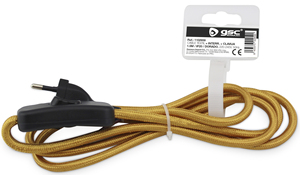 1,5 m. Collettore tessile con interruttore di ingresso placcato oro (GSC 1102959) - Product Image 1