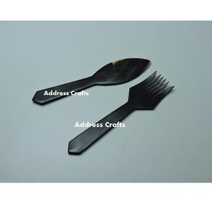 Couverts de cuillère en corne naturelle de qualité supérieure pour Restaurant cuillère de service de table en corne de boeuf et de buffles naturels par adresse artisanat - Product Image 5