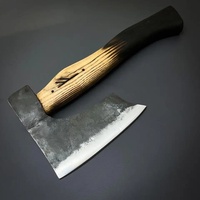 Hache Tomahawk en acier carbone forgé à la main de haute qualité, avec fourreau en cuir et bois, idéale pour le camping, la chasse, cadeau parfait pour le père