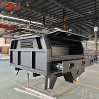 Boîte à outils latérale en aluminium et plateau pour camionnette double cabine avec accessoires, personnalisable