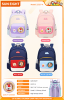 Sac à dos scolaire ergonomique SUN EIGHT pour filles et garçons, protection de la colonne vertébrale, modèle 22327-A