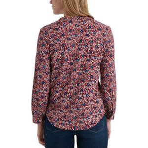 Top da Donna Lucky Brand con Stampa Floreale Boho in Cotone Popeline, Casual Ricamato, Vestibilità Ampia, Taglia XS, per Autunno Primavera, Rosso - Product Image 2