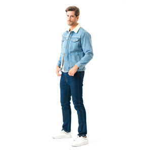 Veste en jean en coton de haute qualité pour homme, style décontracté, technique délavée, collection hiver 2026, fabriquée au Pakistan, vente en gros - Product Image 4