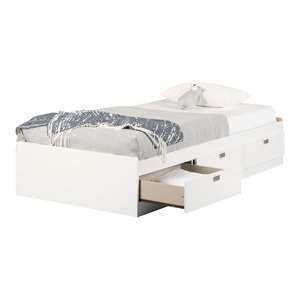 <span class=keywords><strong>Lit</strong></span> de capitaine jumeau moderne <span class=keywords><strong>pour</strong></span> enfants Cadre en bois à coins arrondis avec 3 tiroirs de rangement et <span class=keywords><strong>pour</strong></span> chambre d'enfant, d'enfants et d'adolescents - Product Image 3