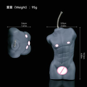 Vela en forma de cuerpo masculino, velas de cera románticas, velas de bajo calor para accesorios de equipo de Bondage, aceite de masaje corporal para juegos de parejas BDSM - Product Image 6