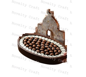 Plateau de service de bonbons au chocolat et aux bonbons Outil d'affichage de service de dessert élégant pour les mariages ou les fêtes d'anniversaire - Product Image 1
