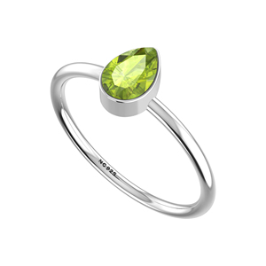 Bisel de piedras preciosas de peridoto Natural de Plata de Ley 925, ajuste hecho a mano, regalo de boda minimalista clásico, joyería de anillo apilable para ella - Product Image 4