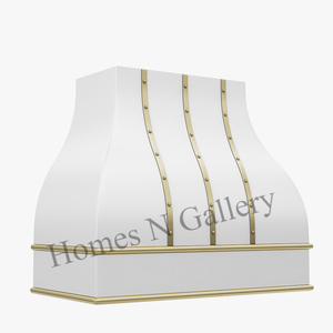 Luxueuse hotte de cuisine en acier inoxydable Design français Blanc Acrylique Trempage Antique Artistique Baignoire Autoportante Style - Product Image 1