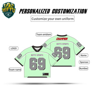 เสื้อฟุตบอลผ้าโพลีเอสเตอร์ตาข่ายโอเวอร์ไซส์เสื้อครอปสตรีทแวร์เสื้อฟุตบอลอเมริกัน - Product Image 5