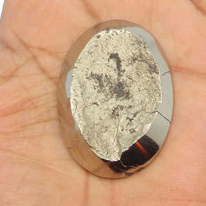 Druzy de pirita facetada de piedras preciosas de plata natural al por mayor en varias formas-pera ovalada Marquesa-corte excelente de tamaño personalizado - Product Image 2