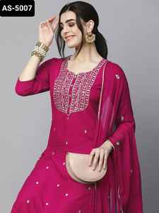 Latest Women Wear Fancy Most Demanding <b>Kurta</b> Pant Dupatta Set and Chinon Dupatta with Lace Border <b>Indian</b> Ethnic Wear Dress - Product Image 5