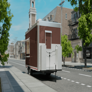 Food Truck for Sale Mobile Restaurant Food Trailers Fully Equipped <b>Towable</b> Stainless Steel Aluminum Ice Cream Fast Food Truck 2 - Product Image 3