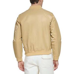 เสื้อแจ็กเก็ตเบสบอลวิทยาลัยของผู้ชายมาใหม่พร้อมโลโก้ที่กำหนดเองปักคอตั้งผ้าแคนวาสสำหรับผู้ชาย - Product Image 2