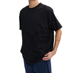 Venta directa de fábrica de los hombres de talla grande de moda estilo callejero sólido negro algodón camisetas gran oferta negro Jersey camisetas - Product Image 3