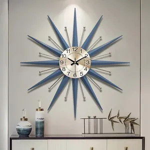 Dernière arrivée horloge murale décorative de luxe en métal de style artistique durable personnalisée pour salon horloge murale de décoration d'intérieur - Product Image 2