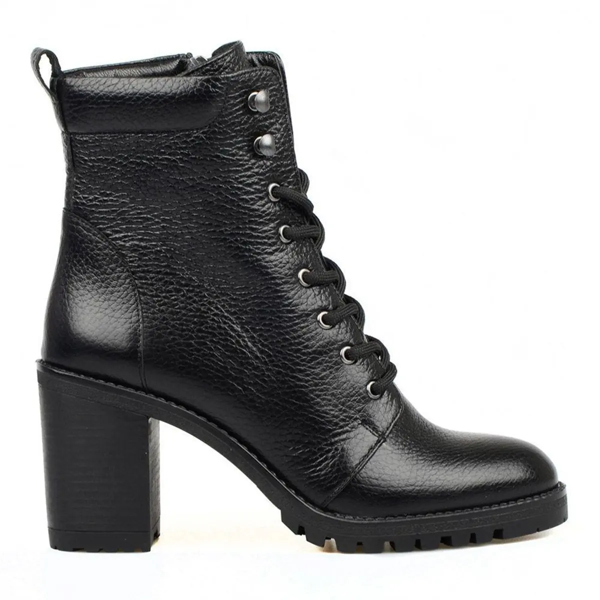 Women Boots Autumn Winter Women Boots Genuine Leather High Heels Lace Up Gothic Boots Punk Shoes Vintage Fashion Handmade