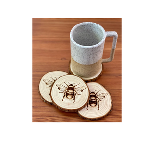 Posavasos de madera Piezas Artesanía Círculos de madera estera de taza de té artesanías creativas de la mejor calidad posavasos de madera de alta calidad mejor venta - Product Image 3