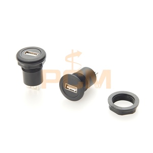 Connecteur de montage en panneau rond USB 2.0, adaptateur USB A femelle vers femelle pour montage sur châssis et plaques frontales, compatible avec Schlegel - Product Image 2