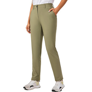 Pantalones de golf personalizados para mujer con ajuste personalizado Estilo Delgado Diseño elástico Material transpirable Opciones Etiquetas Logo bordado - Product Image 2