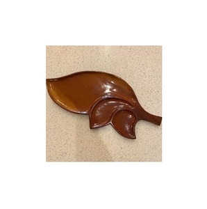 Plateau en bois de haute qualité Plateau en bois décoratif écologique pour fruits secs assiette de service en forme de feuille - Product Image 6