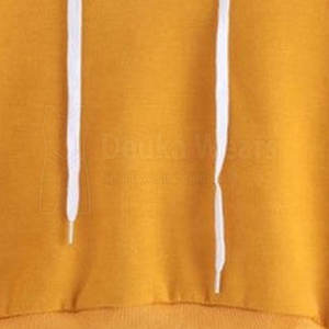 Hoodies à capuche pour femmes, manches longues, design personnalisé OEM, usage extérieur, coupe courte, tissu 100% coton durable, vêtements de mode - Product Image 5