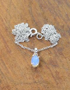 จี้925สไตล์โบโฮสีเงินสเตอร์ลิงทำด้วยมืออัญมณีโอปอลอัญมณีชุบโรเดียมสำหรับผู้หญิง - Product Image 2