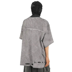 Camiseta extragrande con serigrafía de estilo único, ligera y respetuosa con el medio ambiente, precio al por mayor, Camiseta extragrande desgastada de nuevo diseño - Product Image 3