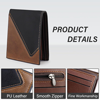 Harga Murah dompet kulit pria desain terbaik pabrik grosir dompet kulit Slim Fit ramping terlaris