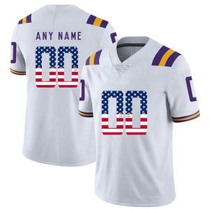 Camiseta de fútbol americano Bandera de EE. UU. Moda de talla grande Camisetas de fútbol americano con impresión de transferencia de calor Moda callejera Unisex - Product Image 4