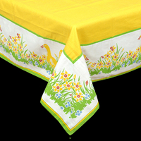 100% coton indien exportateur qualité imprimé nappe de luxe rectangulaire Design moderne décor à la maison élégant nappe de noël