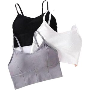 Mới bán buôn tùy chỉnh thiết kế độn thư bị trả lại căng seamed phụ nữ thể dục thể thao áo ngực trống dây đai thoáng khí áo khoác ngoài bãi biển bơi - Product Image 1